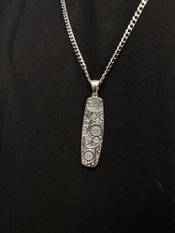 Sterling Silver Paisley Wakeboard Pendant