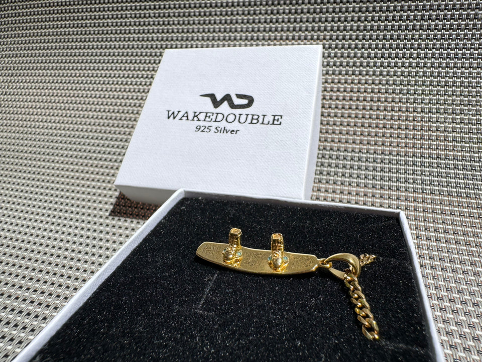 14k Gold Edition Wakeboard Pendant & Earrings w/ Gold Chain