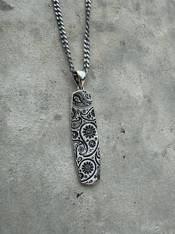 Sterling Silver Paisley Wakeboard Pendant