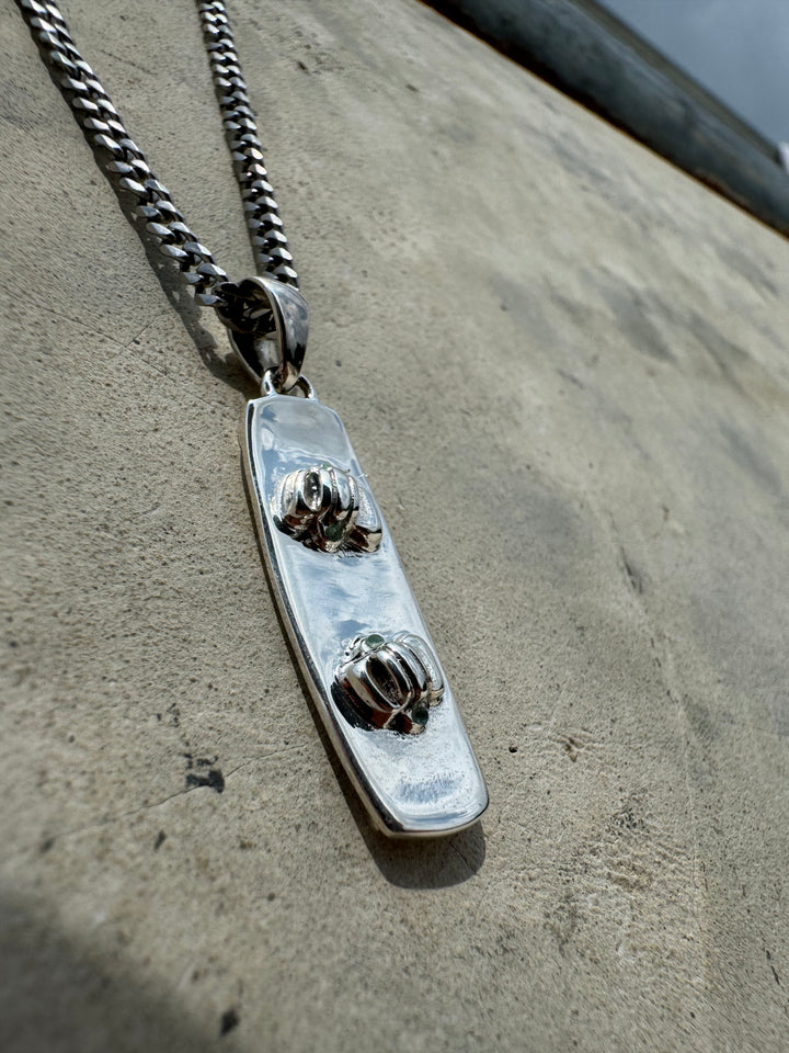 Sterling Silver Kiteboard Twintip Pendant