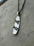 Personalized Sterling Silver Wakeboard Pendant