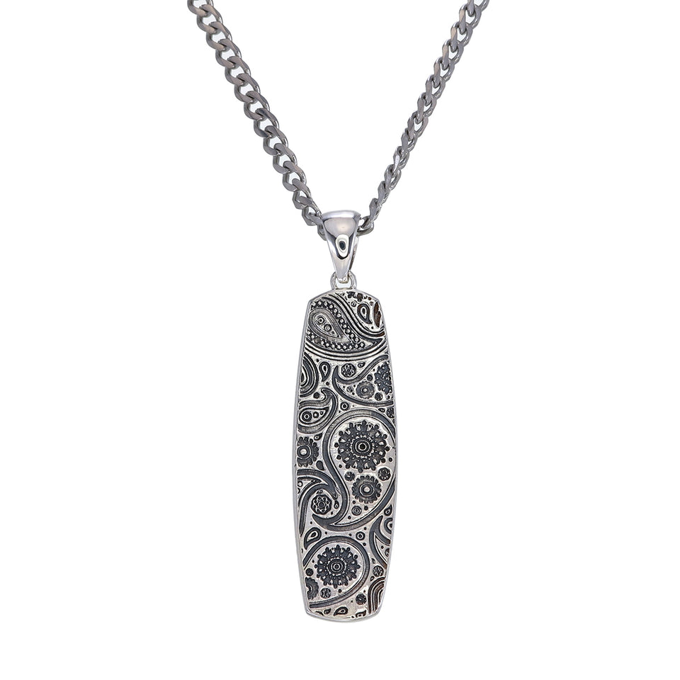 Sterling Silver Paisley Wakeboard Pendant