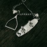Sterling Silver Wakeboard Pendant & Handle Pendant Bundle