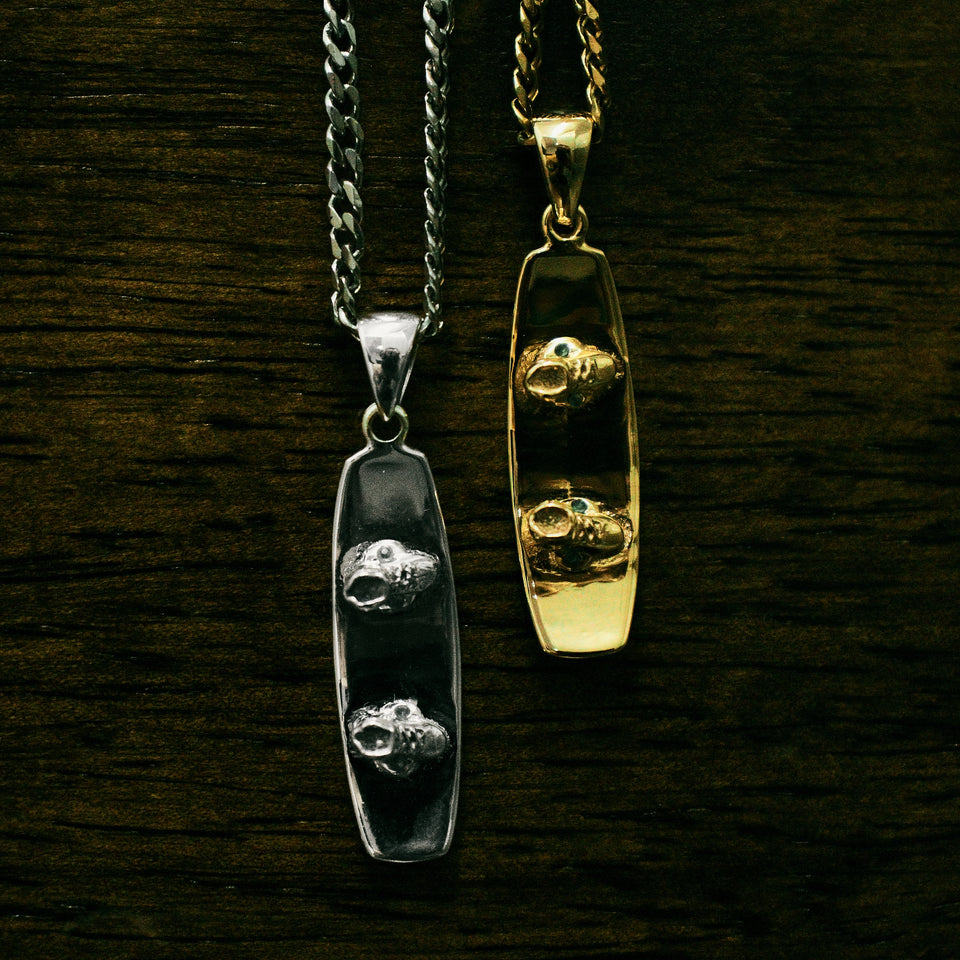 Sterling Silver Wakeboard Pendant