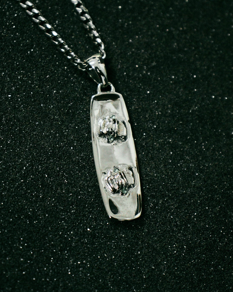 Sterling Silver Kiteboard Twintip Pendant