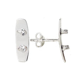 Sterling Silver Wakeboard Pendant & Earrings w/ Sterling Silver Chain