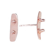 Rose Gold Wakeboard Stud Earrings