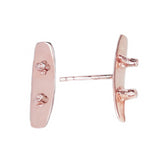 Rose Gold Wakeboard Stud Earrings