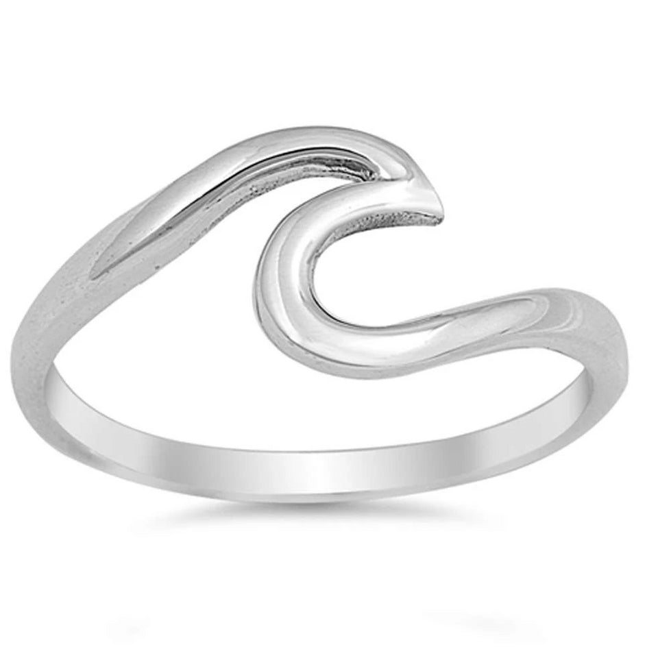 Sterling Silver Wave Ring