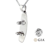 Diamond Edition Sterling Silver Wakeboard Pendant