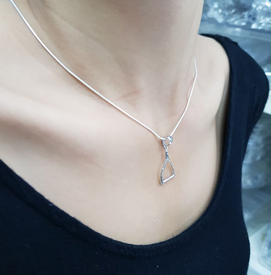 Sterling Silver Wakeboard Handle Pendant