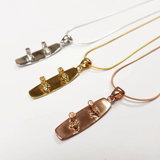 14K Gold Plated Wakeboard Pendant