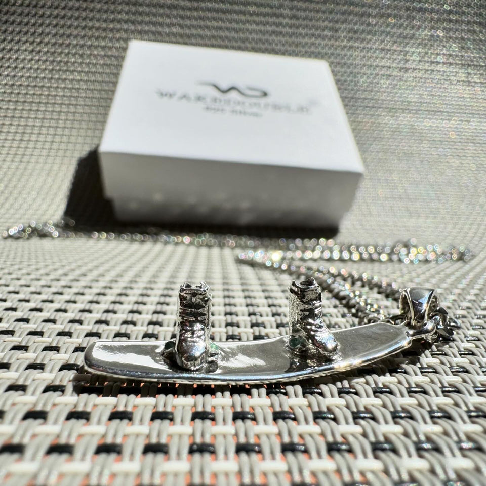 Sterling Silver Wakeboard Pendant