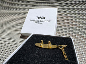 14K Gold Plated Wakeboard Pendant w/ Gold Chain