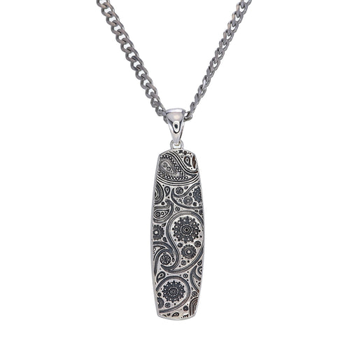 SALE! Paisley Wakeboard Pendant Sterling Silver