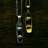 14K Gold Plated Wakeboard Pendant