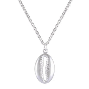 Cowrie Shell 925 Silver Pendant w/ Chain