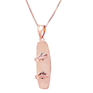Rose Gold Edition Wakeboard Pendant & Earrings Gift Set